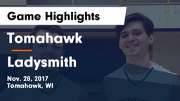 Tomahawk  vs Ladysmith  Game Highlights - Nov. 28, 2017