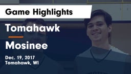 Tomahawk  vs Mosinee  Game Highlights - Dec. 19, 2017