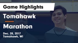 Tomahawk  vs Marathon  Game Highlights - Dec. 28, 2017