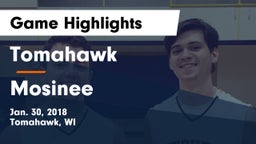 Tomahawk  vs Mosinee  Game Highlights - Jan. 30, 2018