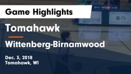 Tomahawk  vs Wittenberg-Birnamwood  Game Highlights - Dec. 3, 2018