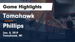 Tomahawk  vs Phillips Game Highlights - Jan. 8, 2019