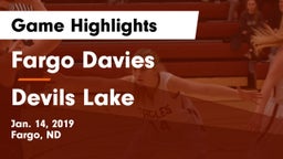 Fargo Davies  vs Devils Lake  Game Highlights - Jan. 14, 2019