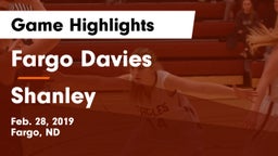 Fargo Davies  vs Shanley  Game Highlights - Feb. 28, 2019