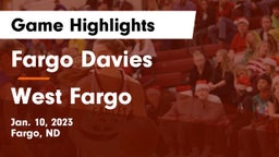 Fargo Davies  vs West Fargo  Game Highlights - Jan. 10, 2023