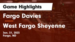 Fargo Davies  vs West Fargo Sheyenne  Game Highlights - Jan. 31, 2023