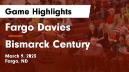 Fargo Davies  vs Bismarck Century  Game Highlights - March 9, 2023