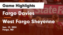 Fargo Davies  vs West Fargo Sheyenne  Game Highlights - Jan. 12, 2024