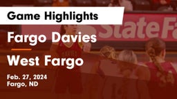 Fargo Davies  vs West Fargo  Game Highlights - Feb. 27, 2024