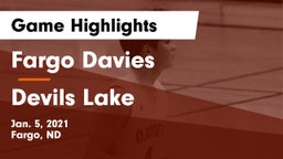 Fargo Davies  vs Devils Lake  Game Highlights - Jan. 5, 2021