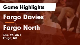 Fargo Davies  vs Fargo North  Game Highlights - Jan. 12, 2021