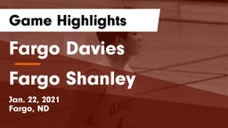 Fargo Davies  vs Fargo Shanley  Game Highlights - Jan. 22, 2021