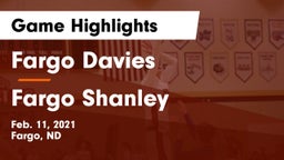 Fargo Davies  vs Fargo Shanley  Game Highlights - Feb. 11, 2021
