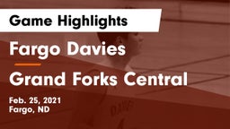 Fargo Davies  vs Grand Forks Central  Game Highlights - Feb. 25, 2021