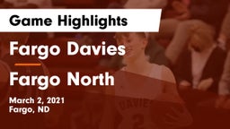 Fargo Davies  vs Fargo North  Game Highlights - March 2, 2021