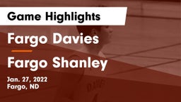 Fargo Davies  vs Fargo Shanley  Game Highlights - Jan. 27, 2022
