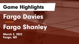 Fargo Davies  vs Fargo Shanley  Game Highlights - March 3, 2022