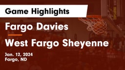 Fargo Davies  vs West Fargo Sheyenne  Game Highlights - Jan. 12, 2024