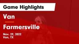 Van  vs Farmersville  Game Highlights - Nov. 29, 2022