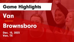 Van  vs Brownsboro  Game Highlights - Dec. 15, 2023
