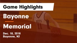 Bayonne  vs Memorial  Game Highlights - Dec. 18, 2018