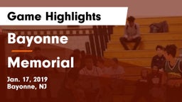 Bayonne  vs Memorial  Game Highlights - Jan. 17, 2019