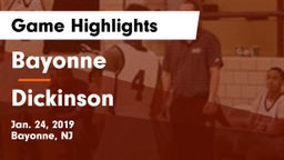 Bayonne  vs Dickinson  Game Highlights - Jan. 24, 2019
