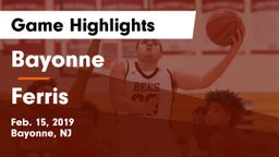 Bayonne  vs Ferris Game Highlights - Feb. 15, 2019
