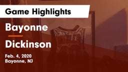 Bayonne  vs Dickinson  Game Highlights - Feb. 4, 2020