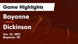 Bayonne  vs Dickinson  Game Highlights - Jan. 22, 2022