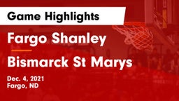 Fargo Shanley  vs Bismarck St Marys Game Highlights - Dec. 4, 2021