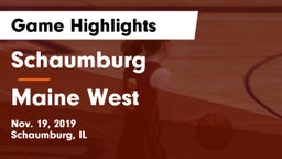 Schaumburg  vs Maine West  Game Highlights - Nov. 19, 2019