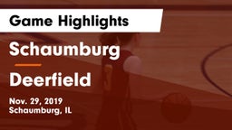 Schaumburg  vs Deerfield  Game Highlights - Nov. 29, 2019