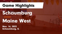 Schaumburg  vs Maine West  Game Highlights - Nov. 16, 2023