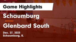 Schaumburg  vs Glenbard South  Game Highlights - Dec. 27, 2023