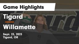 Tigard  vs Willamette  Game Highlights - Sept. 23, 2023