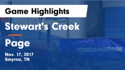 Stewart's Creek  vs Page  Game Highlights - Nov. 17, 2017