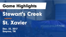 Stewart's Creek  vs St. Xavier  Game Highlights - Dec. 22, 2017