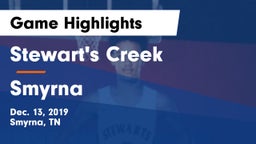 Stewart's Creek  vs Smyrna  Game Highlights - Dec. 13, 2019