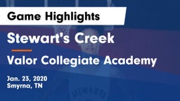 Stewart's Creek  vs Valor Collegiate Academy Game Highlights - Jan. 23, 2020