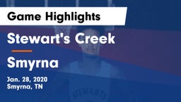 Stewart's Creek  vs Smyrna  Game Highlights - Jan. 28, 2020