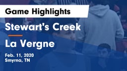 Stewart's Creek  vs La Vergne  Game Highlights - Feb. 11, 2020