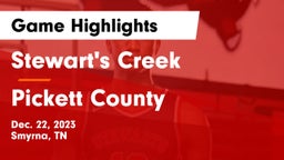 Stewart's Creek  vs Pickett County  Game Highlights - Dec. 22, 2023