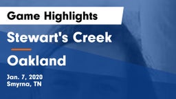 Stewart's Creek  vs Oakland  Game Highlights - Jan. 7, 2020