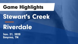 Stewart's Creek  vs Riverdale  Game Highlights - Jan. 21, 2020