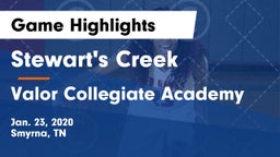 Stewart's Creek  vs Valor Collegiate Academy Game Highlights - Jan. 23, 2020