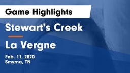 Stewart's Creek  vs La Vergne  Game Highlights - Feb. 11, 2020
