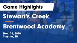 Stewart's Creek  vs Brentwood Academy  Game Highlights - Nov. 28, 2020