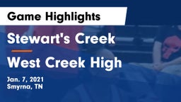 Stewart's Creek  vs West Creek High Game Highlights - Jan. 7, 2021