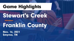 Stewart's Creek  vs Franklin County  Game Highlights - Nov. 16, 2021